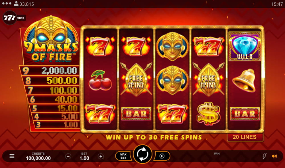 Jogar 9 Masks of Fire online grátis
